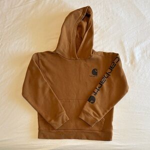 Carhartt Brown Hooded Logo Sweatshirt